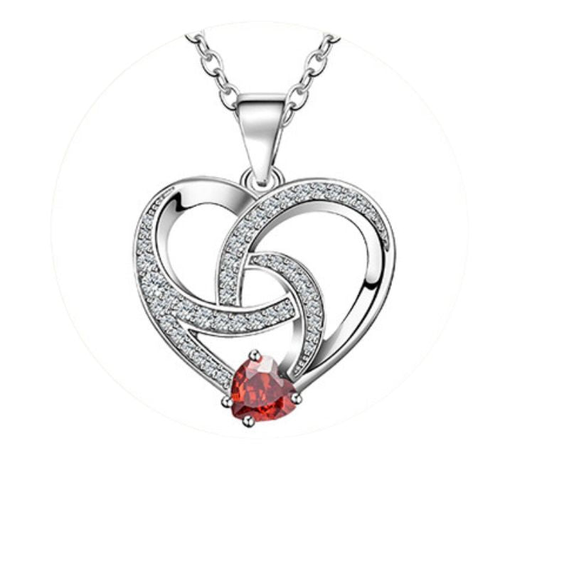 Permanent Garnet January Month Birthstone Pendant Locket For Women-sofine Essentials